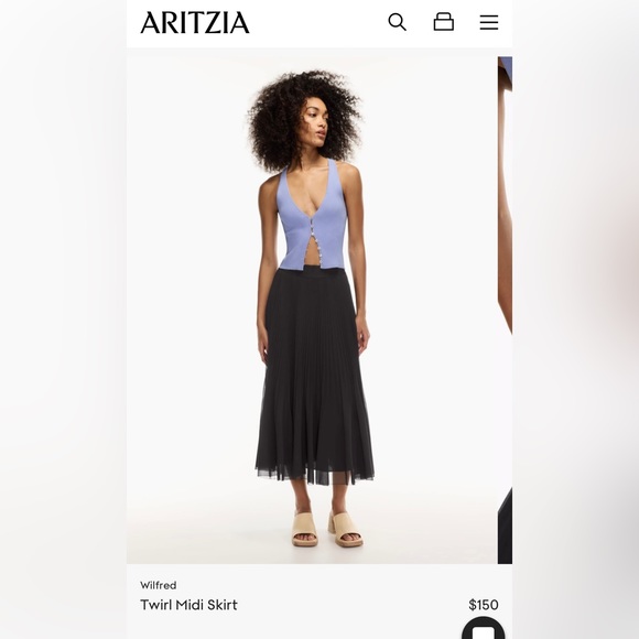 Aritzia Twirl Midi Skirt - Picture 1 of 5